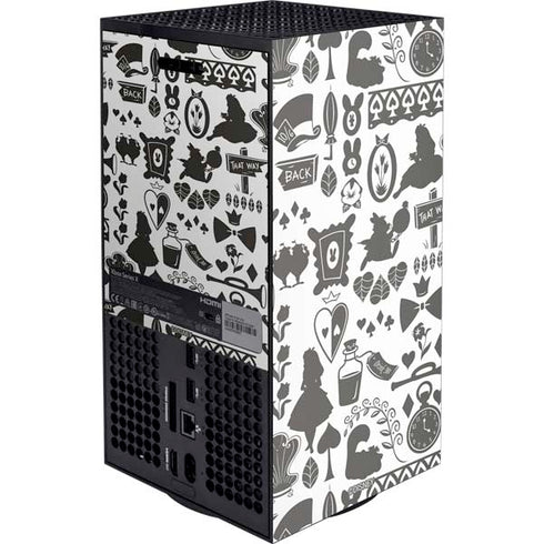Disney Alice in Wonderland (animated) Silhouette Pattern XBox Series X Digital Edition Console Skin